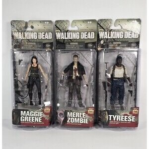 The Walking Dead McFarlane Toys Series 5 Zombie Merle Maggie Tyreese Figures